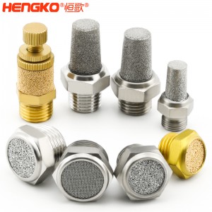 工廠直銷供應(yīng)1/8″ 1/4″ HSCQ/HSET燒結(jié)銅氣動(dòng)排氣消聲器消音器 降噪